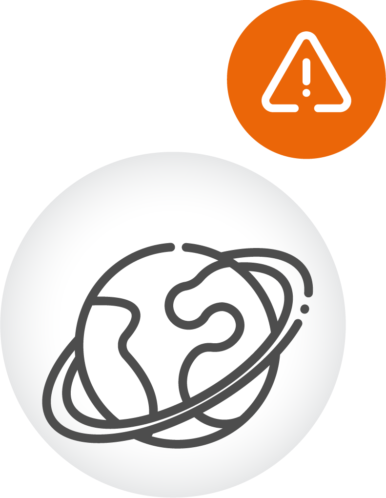 Liver icon with virus particles